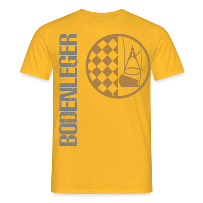 Unisex T-Shirt "Bodenleger" Gelb Männer T-Shirt