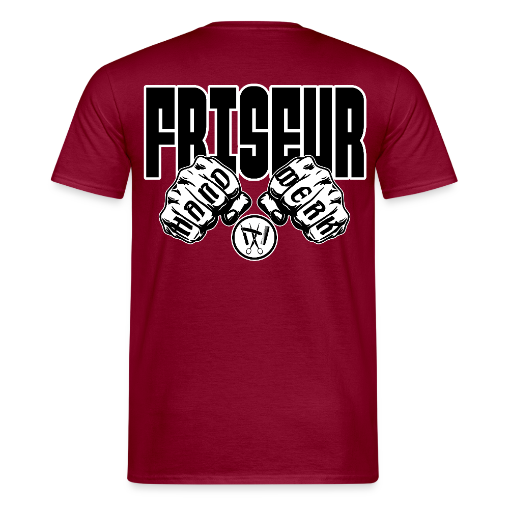 Unisex T-Shirt "Friseur" Ziegelrot Männer T-Shirt