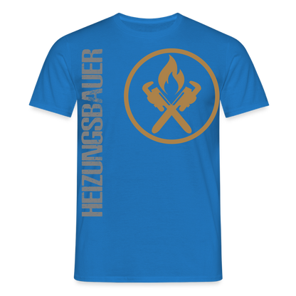 Unisex T-Shirt "Heizungsbauer" Royalblau Männer T-Shirt