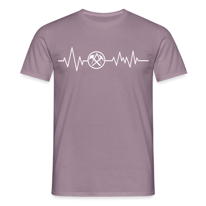 Unisex T-Shirt "Dachdecker" Lilagrau Männer T-Shirt