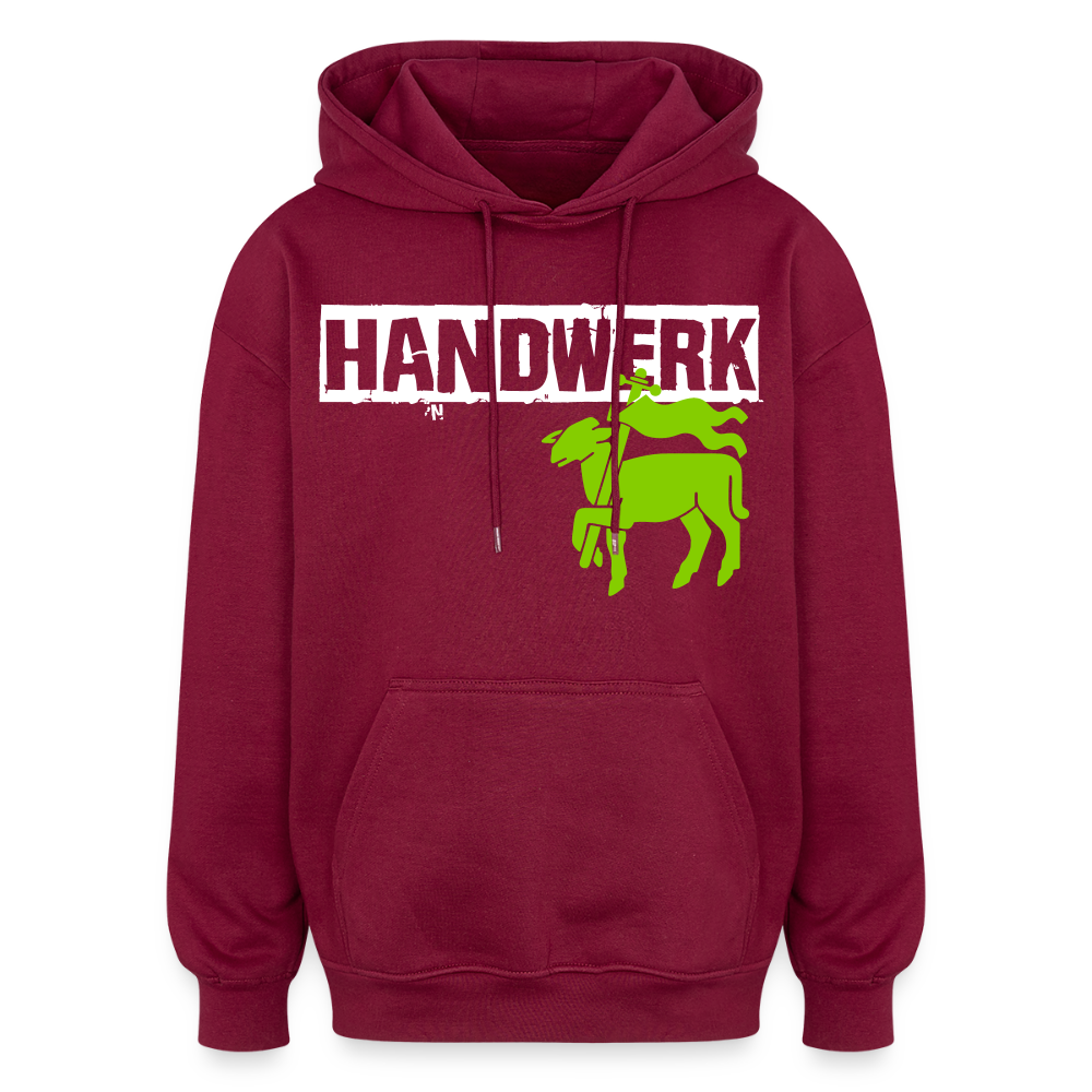 Oversized Unisex Hoodie "Fleischer" Burgunderrot Oversized Unisex Hoodie