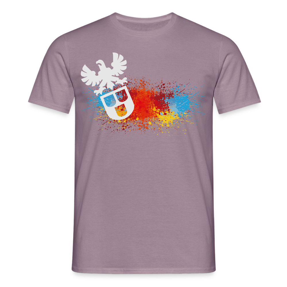 Unisex T-Shirt "Splash-Maler" Lilagrau Männer T-Shirt