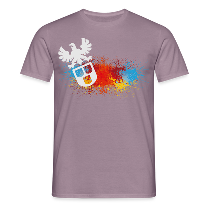 Unisex T-Shirt "Splash-Maler" Lilagrau Männer T-Shirt