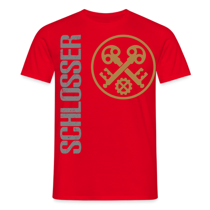 Unisex T-Shirt "Schlosser" Rot Männer T-Shirt