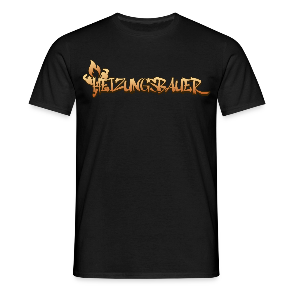 Unisex T-Shirt "Heizungsbauer" Schwarz Männer T-Shirt