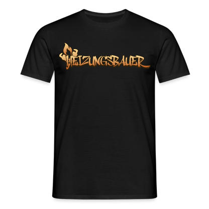 Unisex T-Shirt "Heizungsbauer" Schwarz Männer T-Shirt
