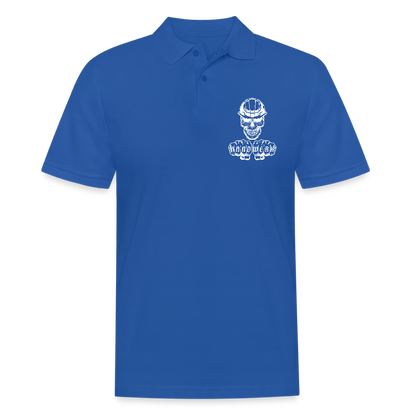 Männer Poloshirt "Skull-Helm-Handwerk" Royalblau Männer Poloshirt