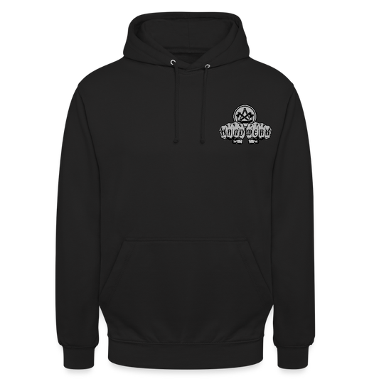 Unisex Hoodie "Zimmermann" beidseitig bedruckt - Schwarz