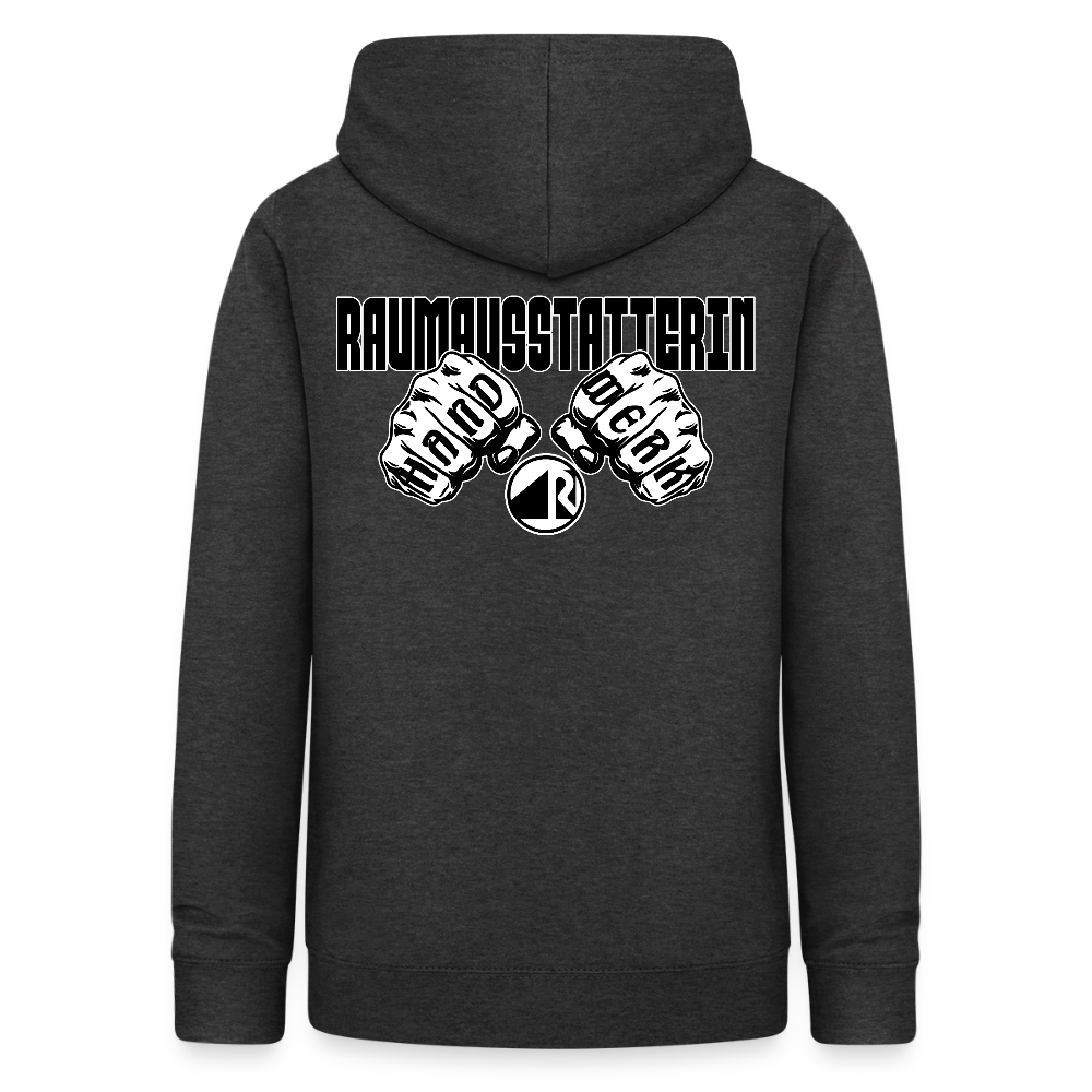 Frauen Hoodie "Raumausstatterin" (beidseitig beruckt) Anthrazit Frauen Hoodie