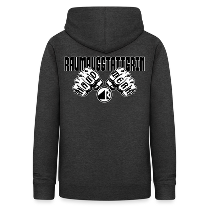 Frauen Hoodie "Raumausstatterin" (beidseitig beruckt) Anthrazit Frauen Hoodie
