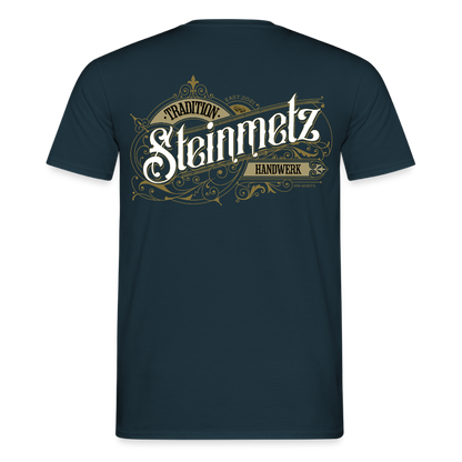 Unisex T-Shirt "Steinmetz" Nostalgie Handwerk Navy Männer T-Shirt