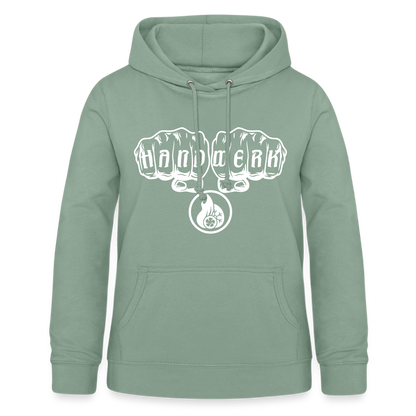 Frauen Hoodie "Klimatechniker" Graugrün Frauen Hoodie