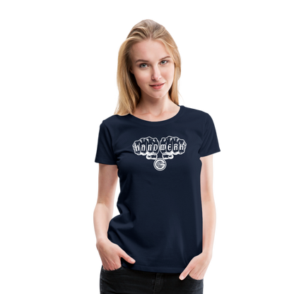 Frauen Premium T-Shirt "Gerüstbauer" - Navy