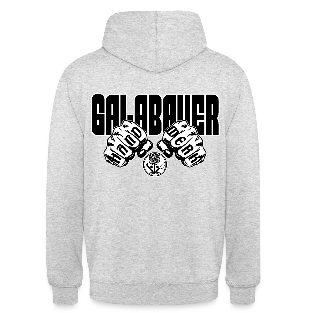 Unisex Hoodie "GaLaBauer" (beidseitig bedruckt) Hellgrau meliert Unisex Hoodie