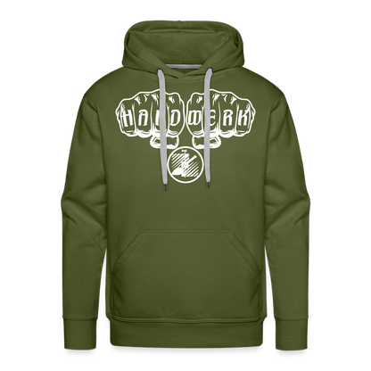 Männer Premium Hoodie "Fliesenleger" Olivgrün Männer Premium Hoodie