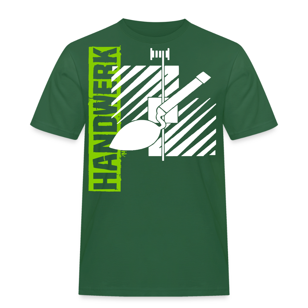 Unisex Workwear T-Shirt "Fliesenleger" - Flaschengrün