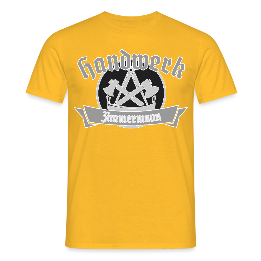 Unisex T-Shirt "Zimmermann" Gelb Männer T-Shirt