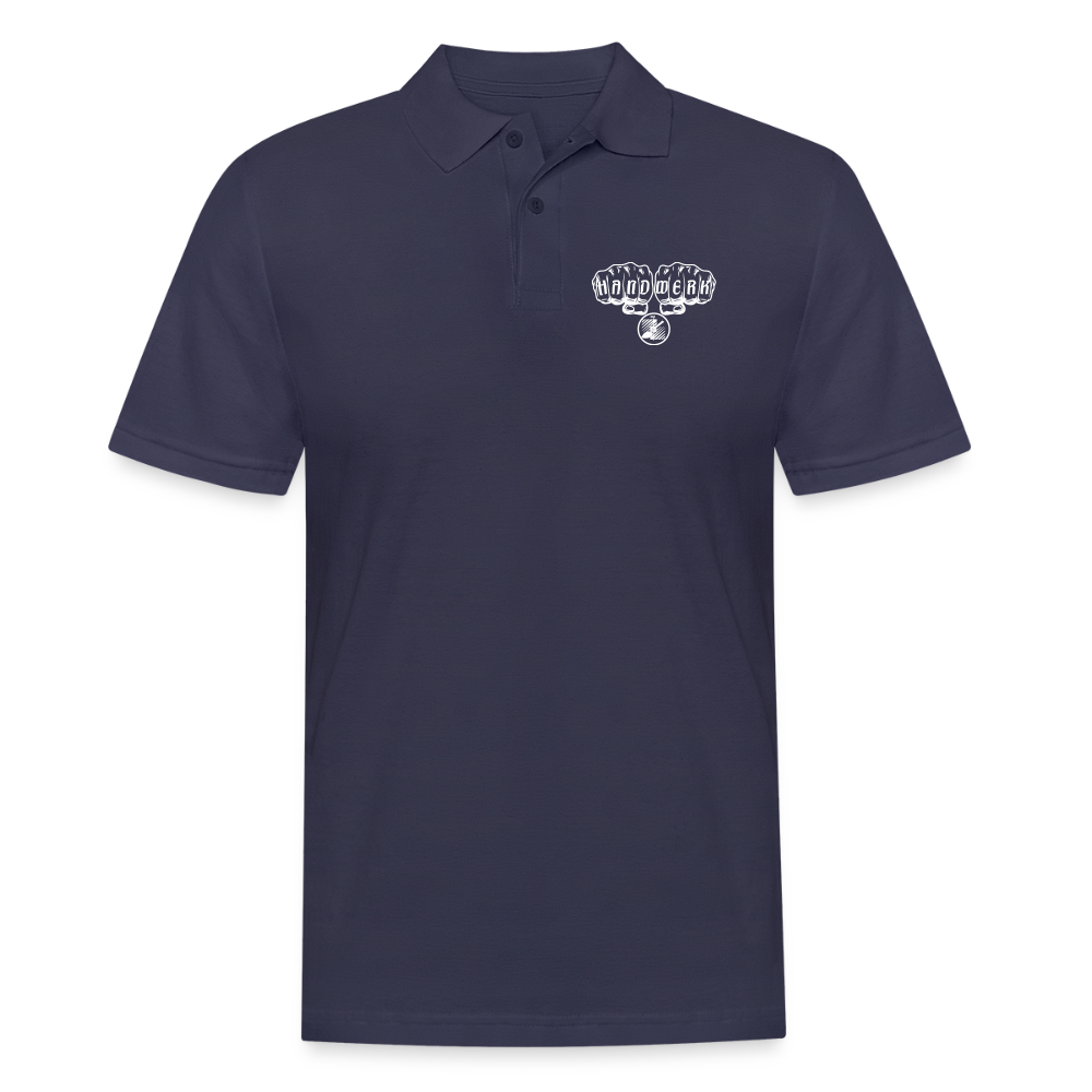 Männer Poloshirt "Fliesenleger" Navy Männer Poloshirt