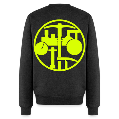 Unisex Premium Pullover "Strassenbauer" neongelb Anthrazit meliert Männer Premium Pullover