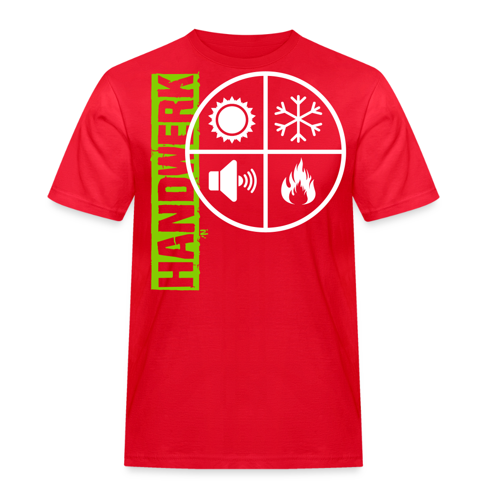 Unisex Workwear T-Shirt "Isolierer" Rot Männer Workwear T-Shirt