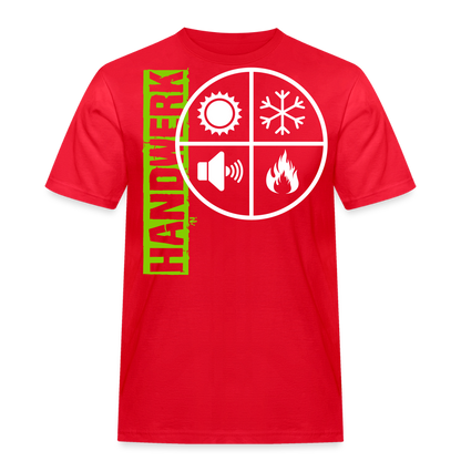 Unisex Workwear T-Shirt "Isolierer" Rot Männer Workwear T-Shirt