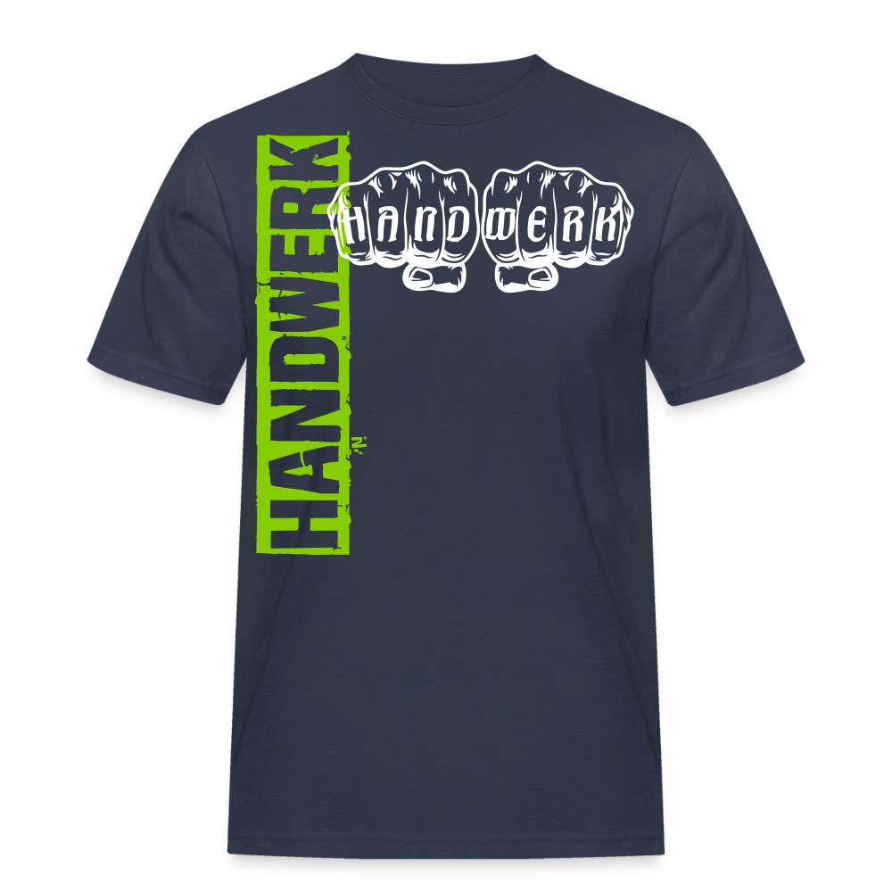 Unisex Workwear T-Shirt "Handwerk" Navy Männer Workwear T-Shirt