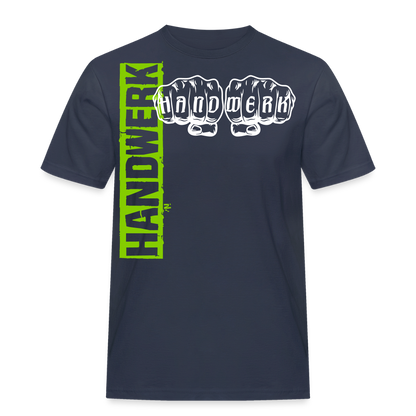 Unisex Workwear T-Shirt "Handwerk" Navy Männer Workwear T-Shirt