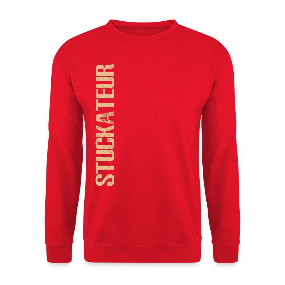 Unisex Pullover "Stuckateur" Rot Unisex Pullover