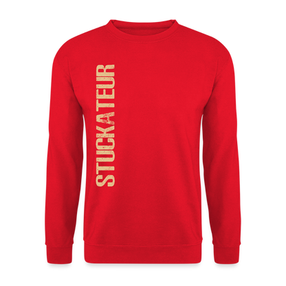 Unisex Pullover "Stuckateur" Rot Unisex Pullover
