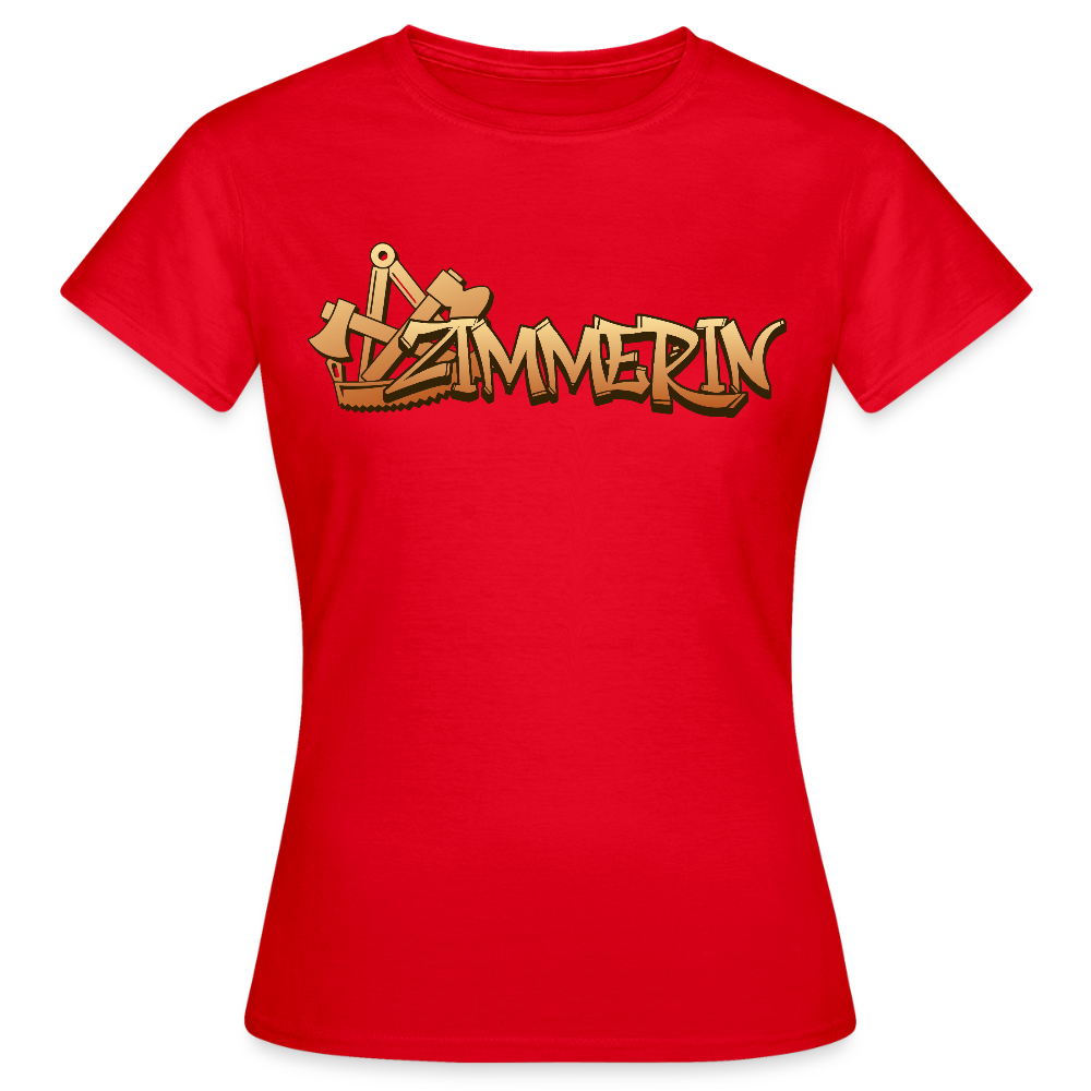 Frauen T-Shirt "Zimmerin" Rot Frauen T-Shirt