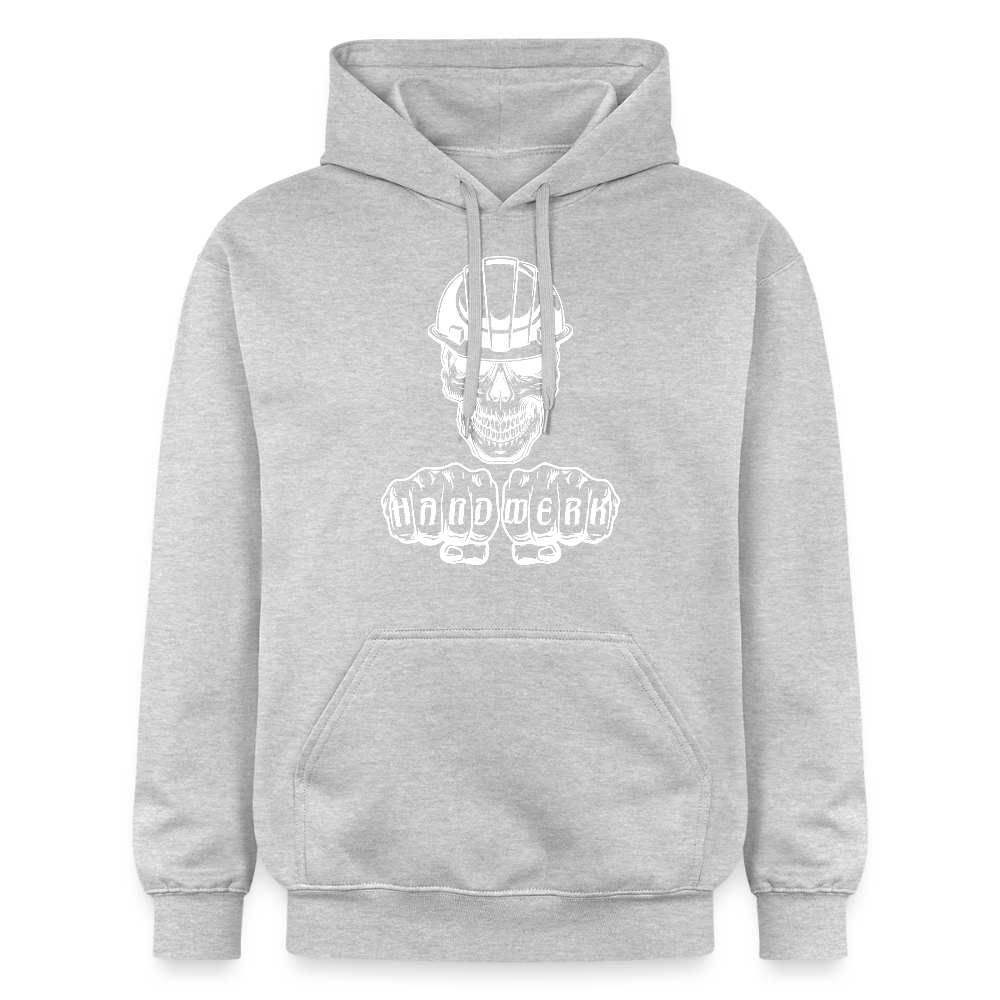 Gildan Unisex Softstyle® "Skull-Helm-Handwerk" Hellgrau meliert Gildan Unisex Softstyle® Midweight Hoodie