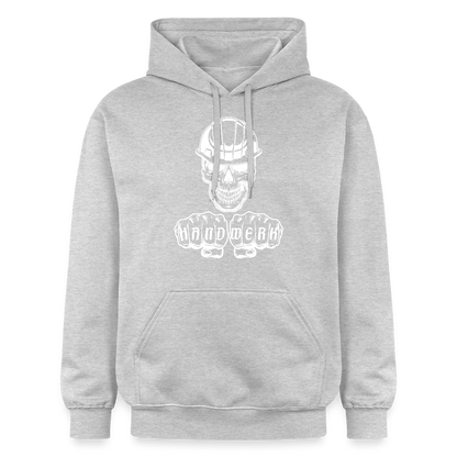 Gildan Unisex Softstyle® "Skull-Helm-Handwerk" Hellgrau meliert Gildan Unisex Softstyle® Midweight Hoodie