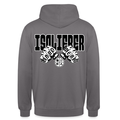 Unisex Hoodie "Isolierer" (beidseitig bedruckt) Mittelgrau Unisex Hoodie