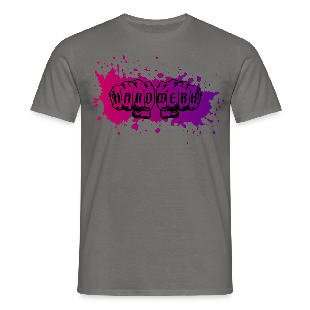 Unisex T-Shirt "Splash-Violett" Graphit Männer T-Shirt
