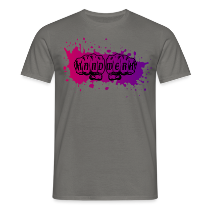 Unisex T-Shirt "Splash-Violett" Graphit Männer T-Shirt