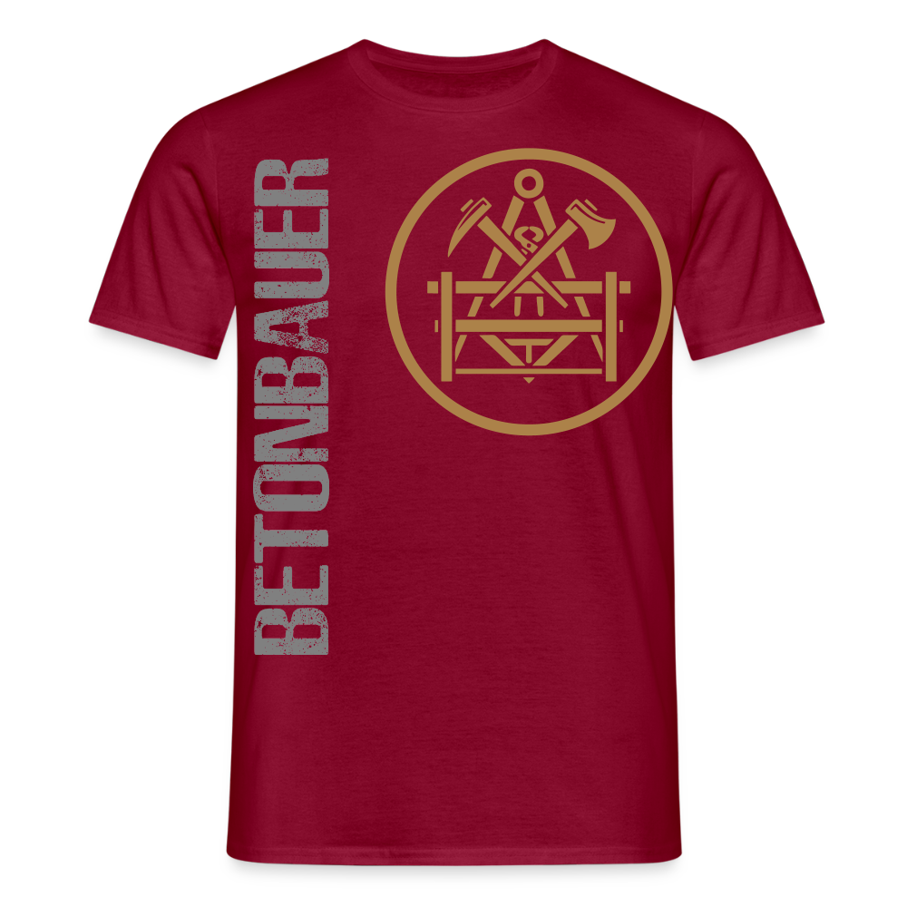Unisex T-Shirt "Betonbauer" Ziegelrot Männer T-Shirt