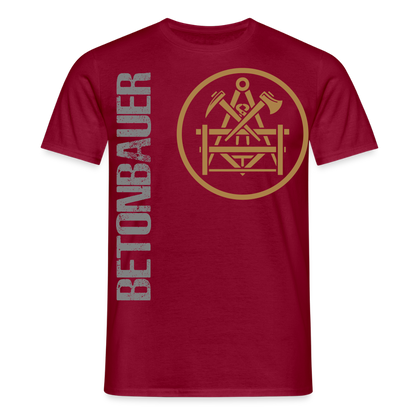 Unisex T-Shirt "Betonbauer" Ziegelrot Männer T-Shirt