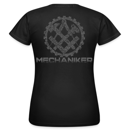 Frauen T-Shirt "Mechaniker" Schwarz Frauen T-Shirt