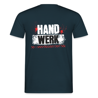 Unisex T-Shirt "Handwerk" (hinten bedruckt) Navy Männer T-Shirt
