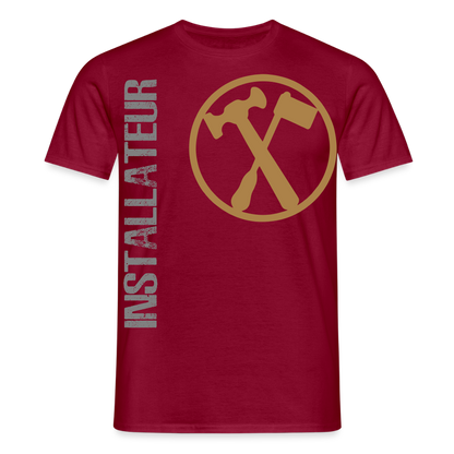 Unisex T-Shirt "Installateur" Ziegelrot Männer T-Shirt