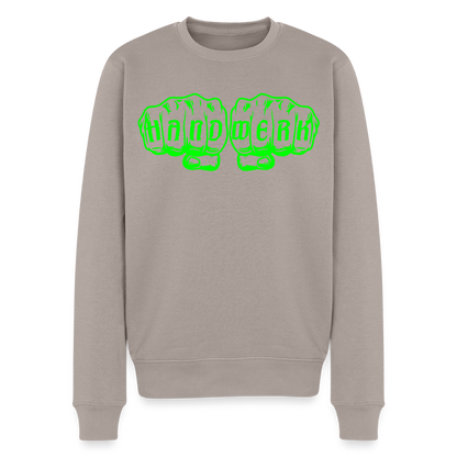 Unisex Premium Pullover "Maler" neongrün Taupe Männer Premium Pullover