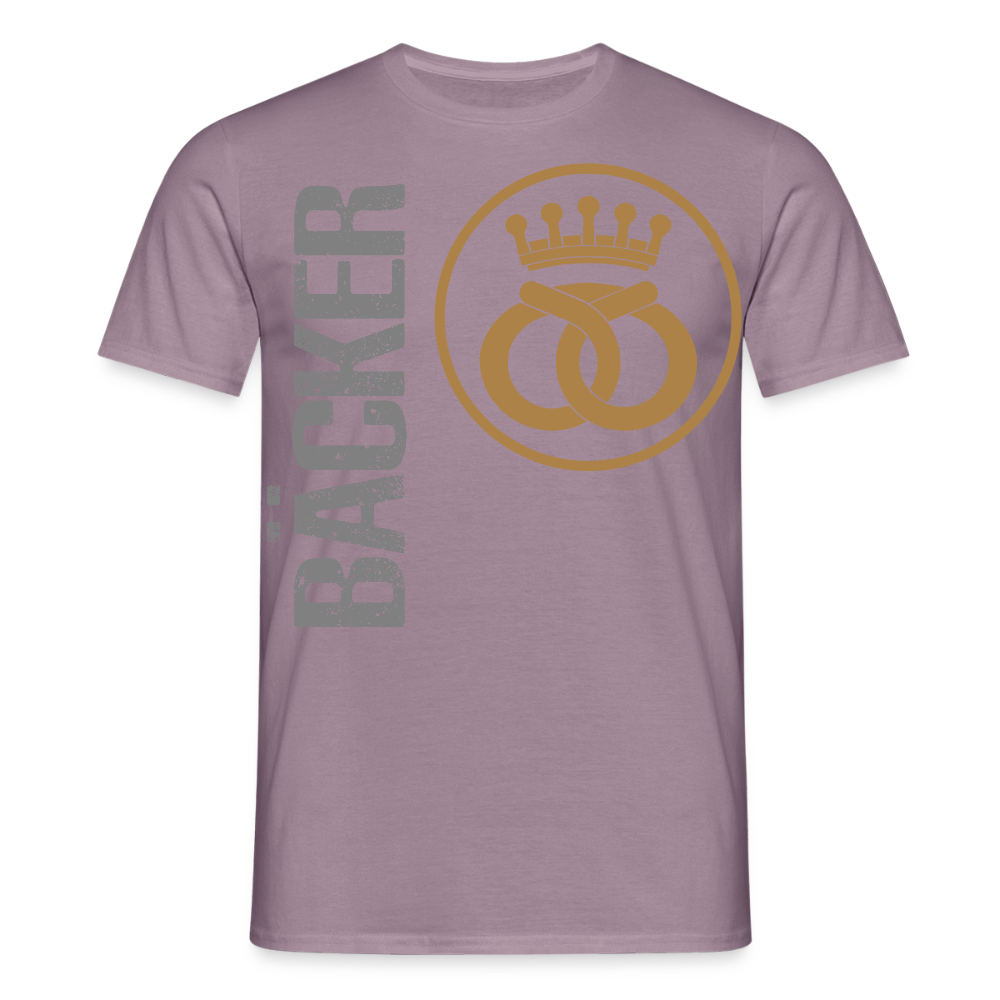 Unisex T-Shirt "Bäcker" Lilagrau Männer T-Shirt