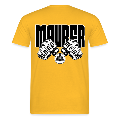 Unisex T-Shirt "Maurer" Gelb Männer T-Shirt