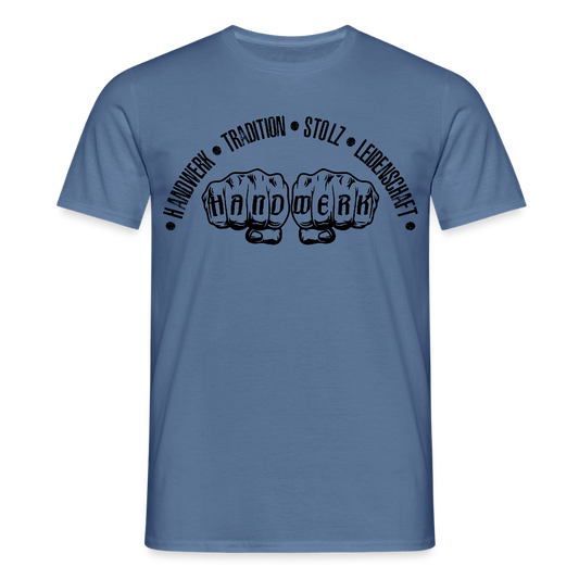 Unisex T-Shirt "Tradition/Stolz/Leidenschaft" - Taubenblau 