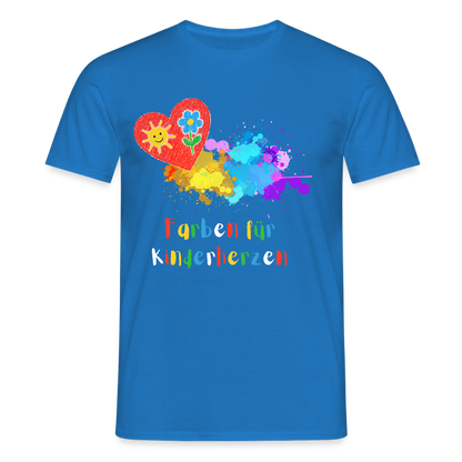 Unisex T-Shirt "Farben für Kinderherzen" Royalblau Männer T-Shirt