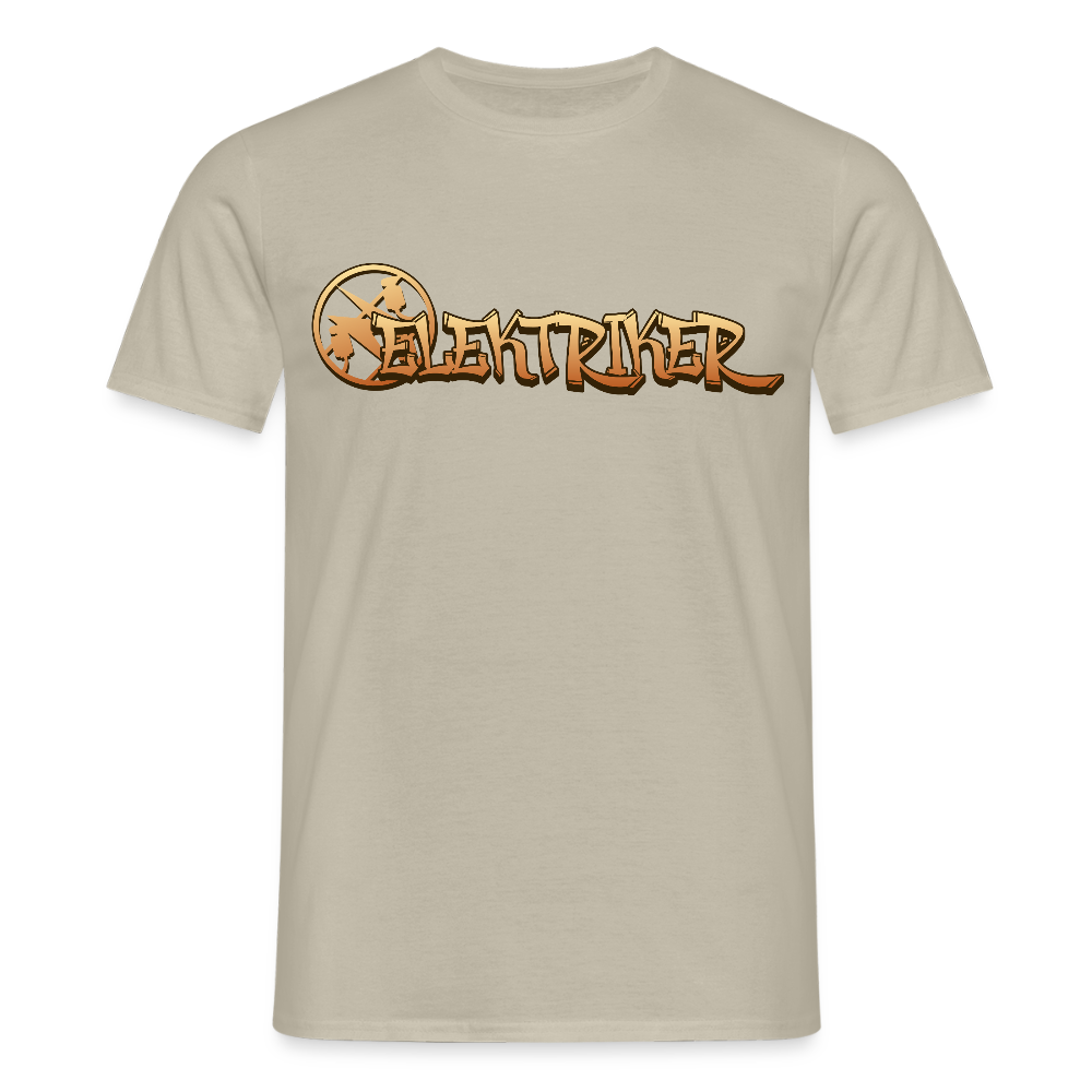 Unisex T-Shirt "Elektriker" Sandbeige Männer T-Shirt