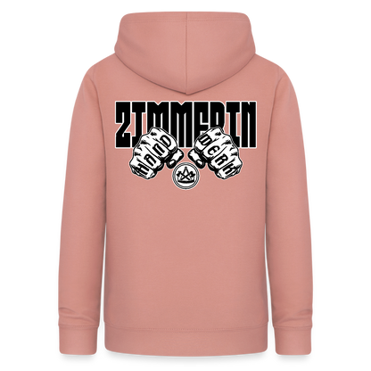 Frauen Hoodie "Zimmerin" (beidseitig beruckt) Altrosa Frauen Hoodie