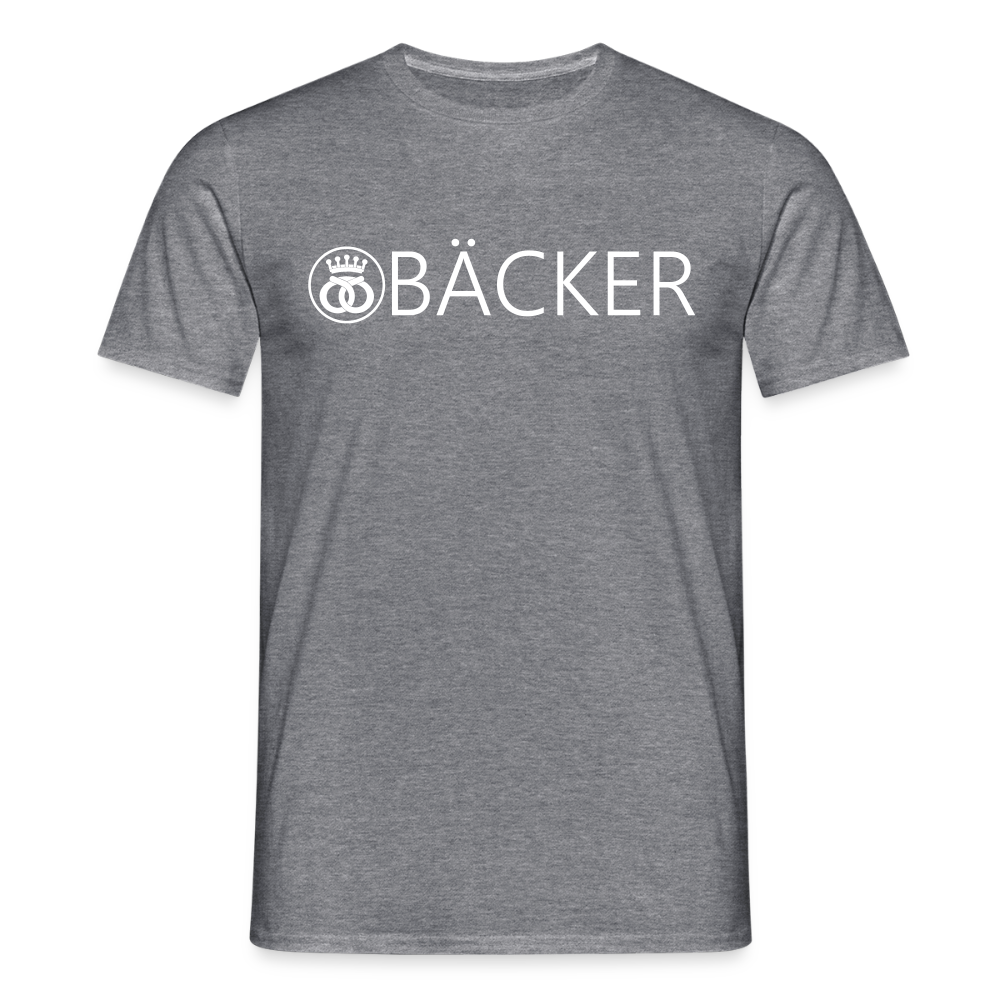 Unisex T-Shirt "Bäcker" Graphit meliert Männer T-Shirt
