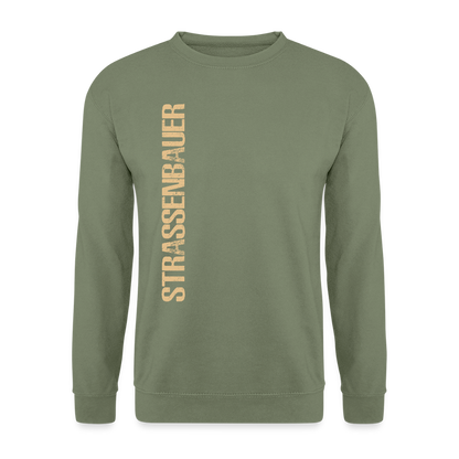 Unisex Pullover "Strassenbauer" Armeegrün Unisex Pullover