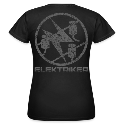 Frauen T-Shirt "Elektriker" Schwarz Frauen T-Shirt